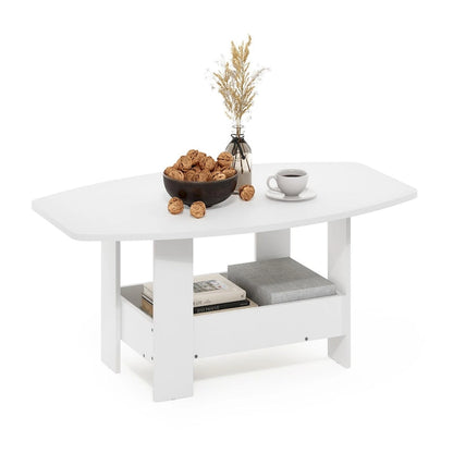 Table basse Furinno au design épuré avec compartiment de rangement, couleur expresso