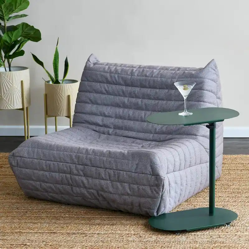 Table d'appoint moderne réglable en forme de C - 20,0 L x 11,0 l x 32,0 H