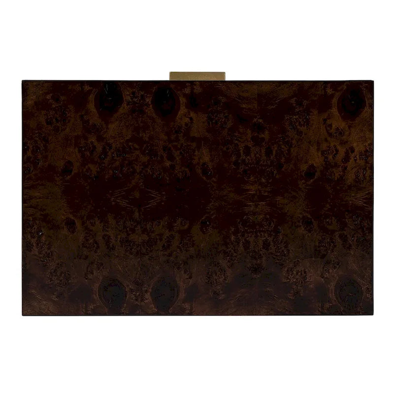 Table d'appoint Kai à 2 tiroirs en loupe de bois