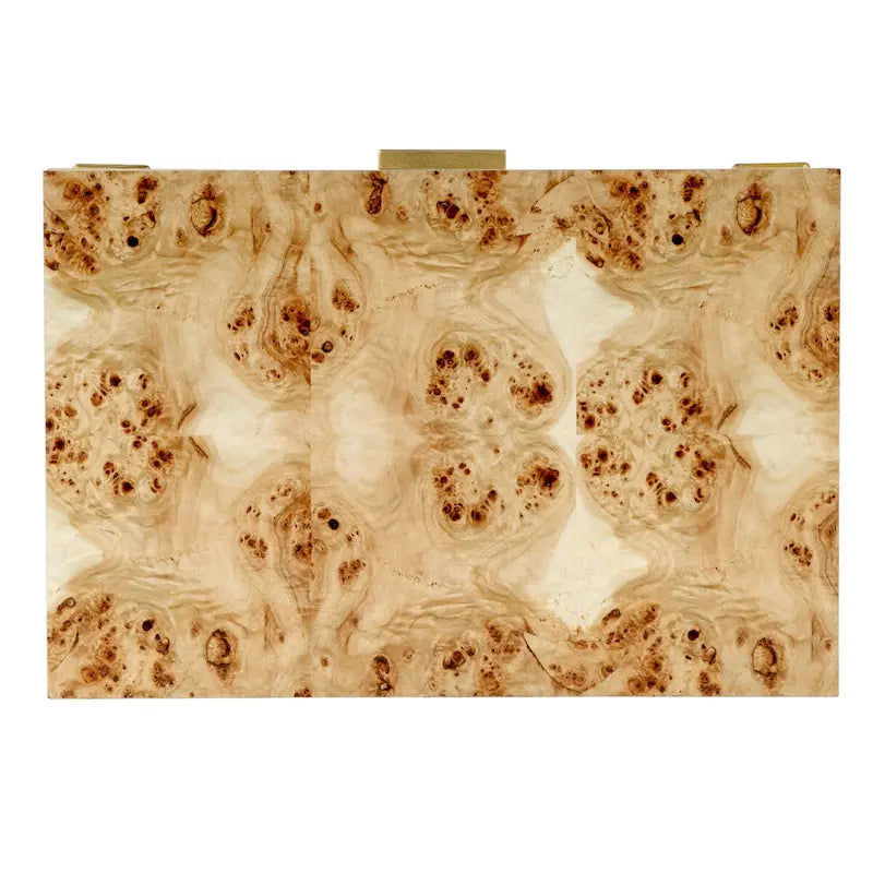 Table d'appoint Kai à 2 tiroirs en loupe de bois