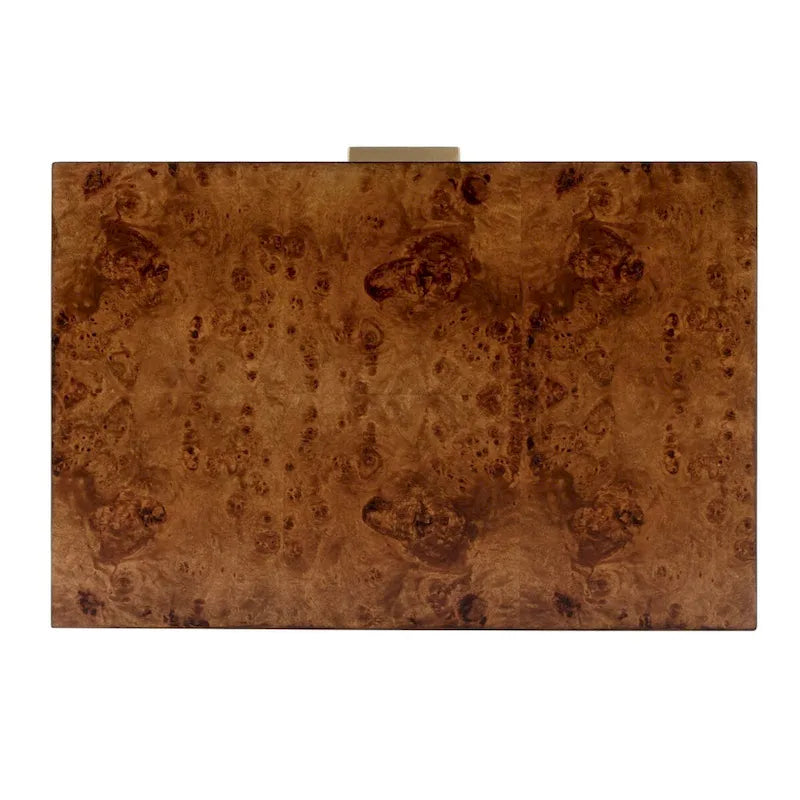 Table d'appoint Kai à 2 tiroirs en loupe de bois