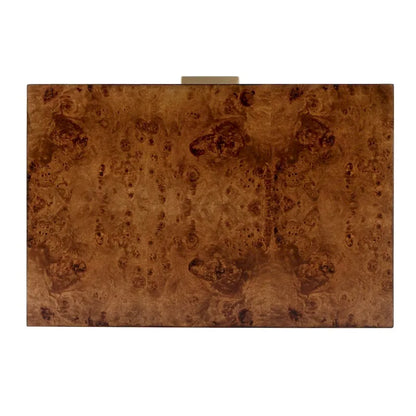 Table d'appoint Kai à 2 tiroirs en loupe de bois