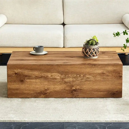 Modern MDF coffee table with wood texture pattern -stylish and durable design