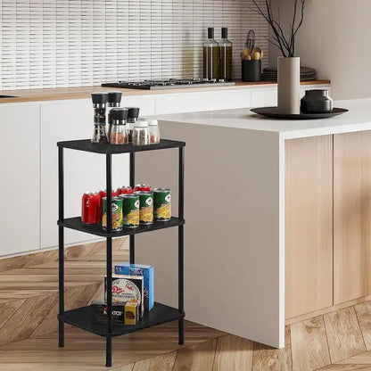 Table d'appoint haute à 3 niveaux avec rangement