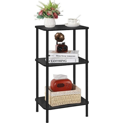 Table d'appoint haute à 3 niveaux avec rangement