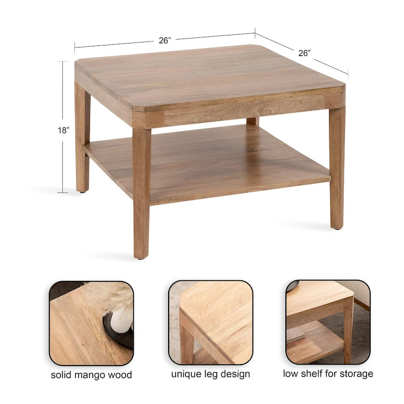 Table basse carrée Kate et Laurel Talcott