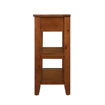 Meuble ancien en bois massif, console à 3 tiroirs