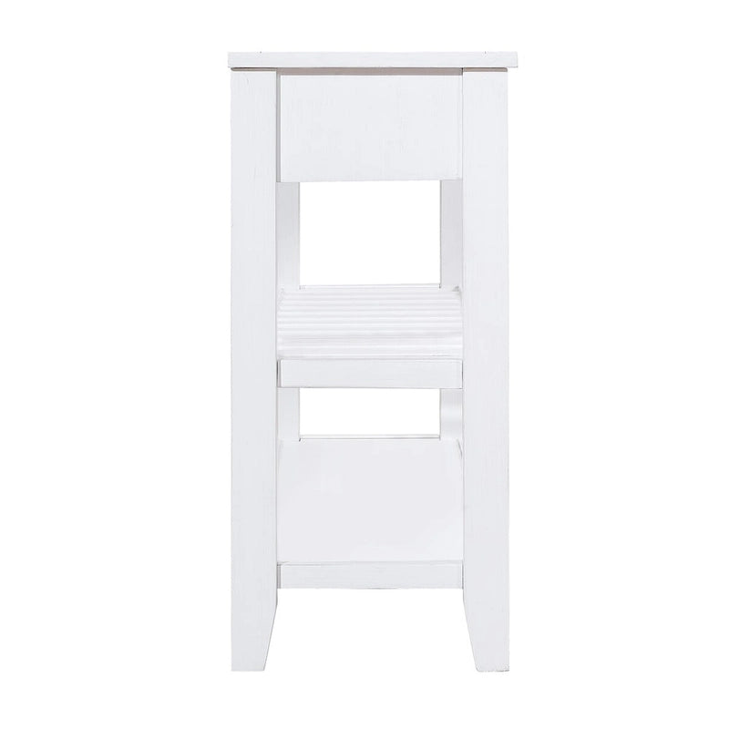 Meuble ancien en bois massif, console à 3 tiroirs