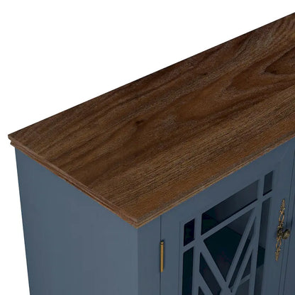 Buffet/meuble d'appoint de cuisine style vintage de 55 pouces de largeur