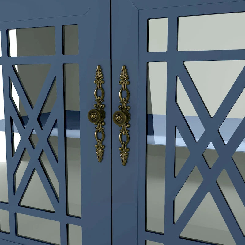 Buffet/meuble d'appoint de cuisine style vintage de 55 pouces de largeur