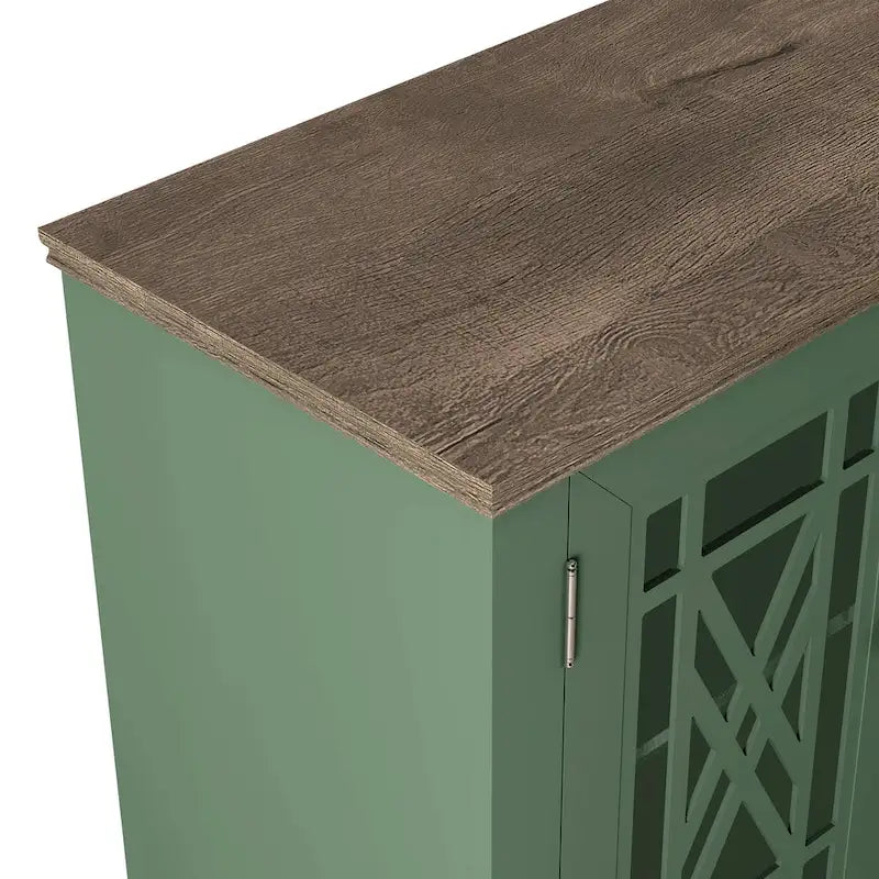 Buffet/meuble d'appoint de cuisine style vintage de 55 pouces de largeur