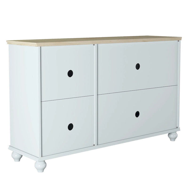 Buffet/meuble d'appoint de cuisine style vintage de 55 pouces de largeur