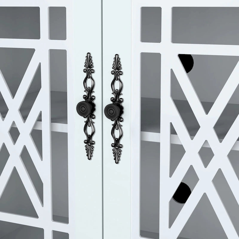 Buffet/meuble d'appoint de cuisine style vintage de 55 pouces de largeur