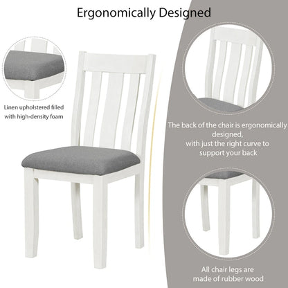 Ensemble de salle à manger 7 pièces avec table extensible et 6 chaises rembourrées