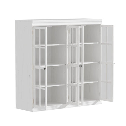 Ensemble de rangement sophistiqué : buffet, vaisselier, bibliothèque