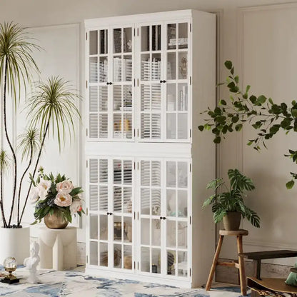 Ensemble de rangement sophistiqué : buffet, vaisselier, bibliothèque