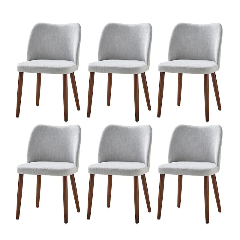 Ensemble de 6 chaises de salle à manger Melisa en bois massif rembourrées par HULALA HOME