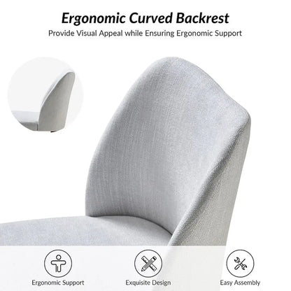 Ensemble de 6 chaises de salle à manger Melisa en bois massif rembourrées par HULALA HOME