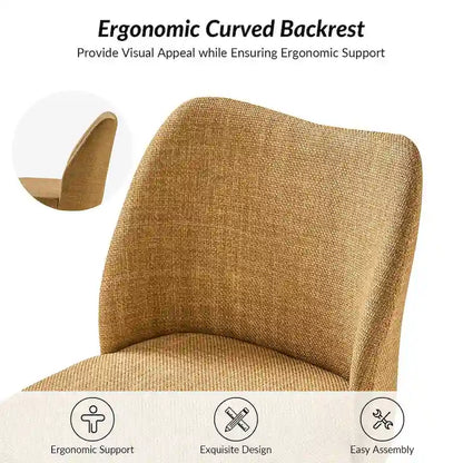 Ensemble de 6 chaises de salle à manger Melisa en bois massif rembourrées par HULALA HOME