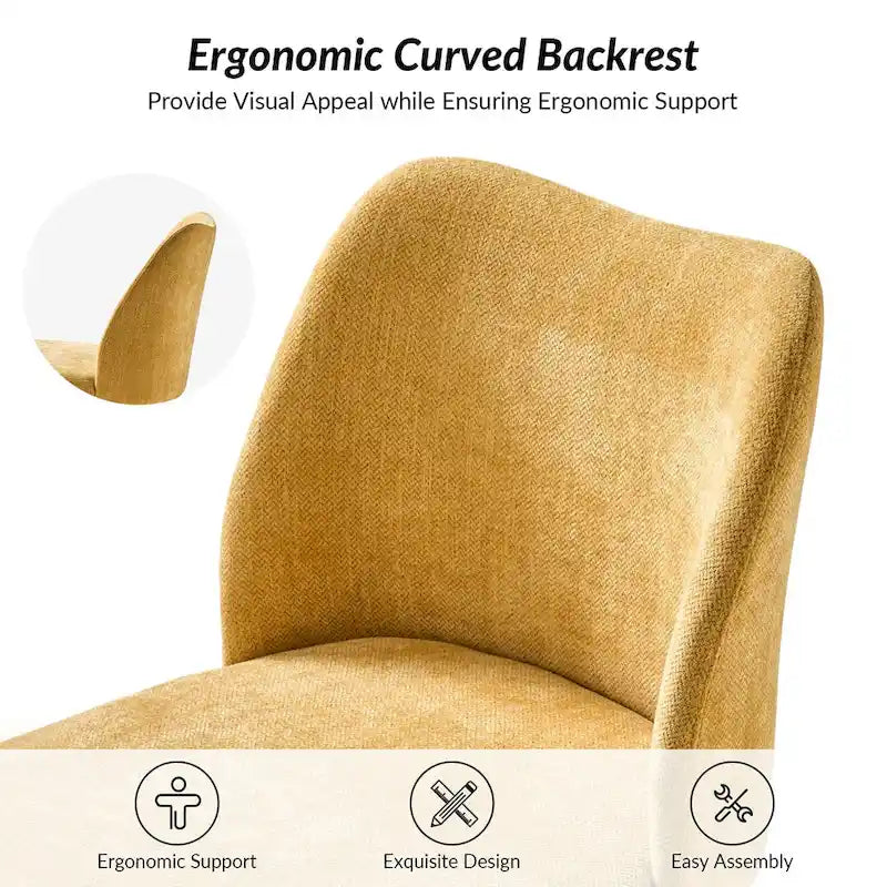 Ensemble de 6 chaises de salle à manger Melisa en bois massif rembourrées par HULALA HOME