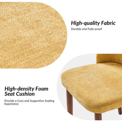 Ensemble de 6 chaises de salle à manger Melisa en bois massif rembourrées par HULALA HOME