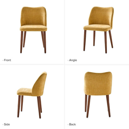 Ensemble de 6 chaises de salle à manger Melisa en bois massif rembourrées par HULALA HOME