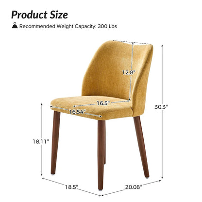 Ensemble de 6 chaises de salle à manger Melisa en bois massif rembourrées par HULALA HOME