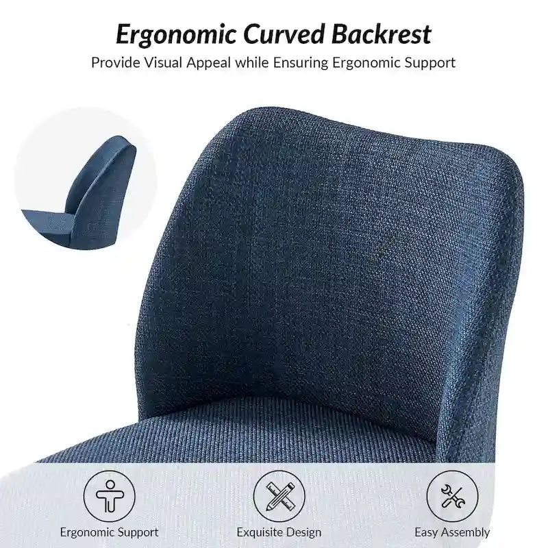 Ensemble de 6 chaises de salle à manger Melisa en bois massif rembourrées par HULALA HOME