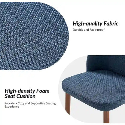 Ensemble de 6 chaises de salle à manger Melisa en bois massif rembourrées par HULALA HOME