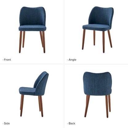 Ensemble de 6 chaises de salle à manger Melisa en bois massif rembourrées par HULALA HOME