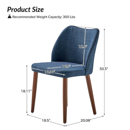 Ensemble de 6 chaises de salle à manger Melisa en bois massif rembourrées par HULALA HOME