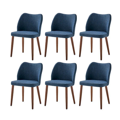 Ensemble de 6 chaises de salle à manger Melisa en bois massif rembourrées par HULALA HOME