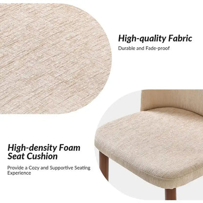 Ensemble de 6 chaises de salle à manger Melisa en bois massif rembourrées par HULALA HOME