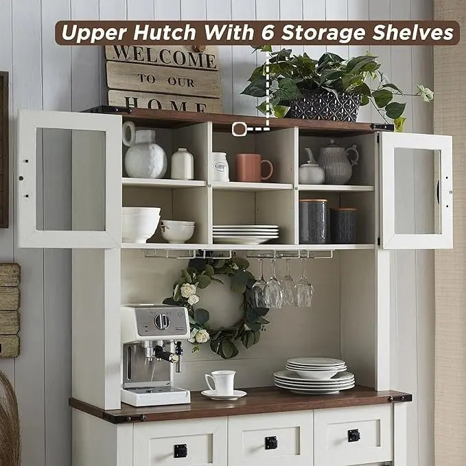 Meuble bar de ferme, buffet de cuisine, table d'appoint pour coin café - Non applicable