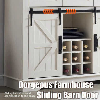 Meuble bar de ferme, buffet de cuisine, table d'appoint pour coin café - Non applicable