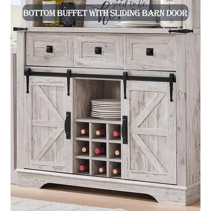 Meuble bar de ferme, buffet de cuisine, table d'appoint pour coin café - Non applicable