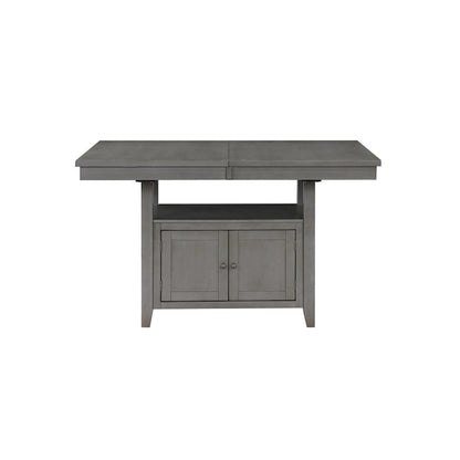 Ensemble de salle à manger de style pub gris Tuscan Hills 7 pièces avec rangement