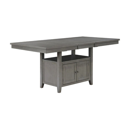 Ensemble de salle à manger de style pub gris Tuscan Hills 7 pièces avec rangement