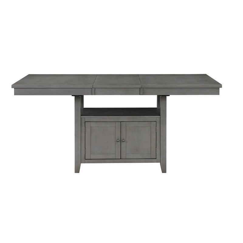 Ensemble de salle à manger de style pub gris Tuscan Hills 7 pièces avec rangement