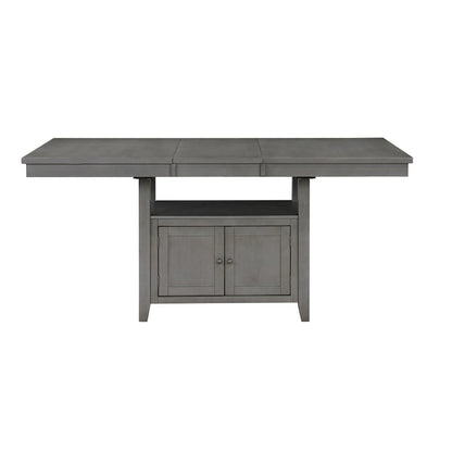 Ensemble de salle à manger de style pub gris Tuscan Hills 7 pièces avec rangement