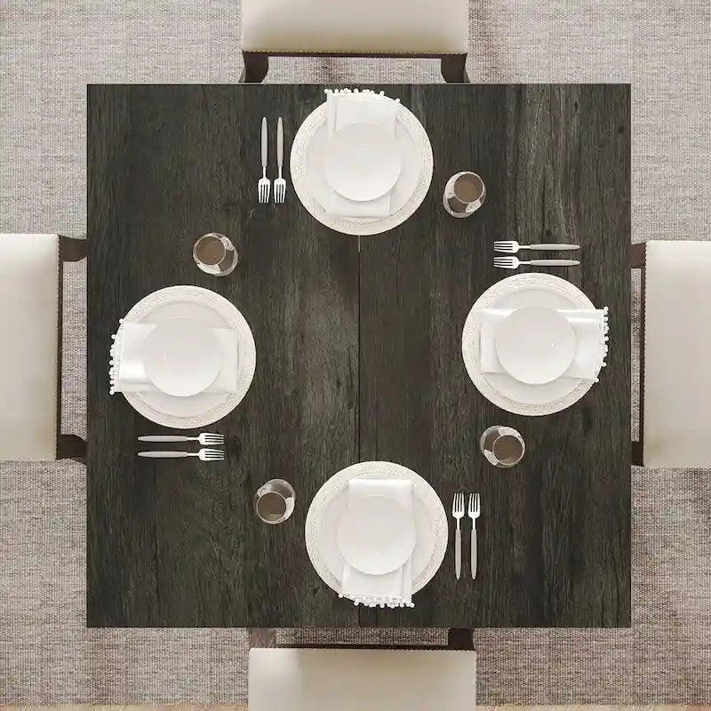 Table de salle à manger carrée de 80 cm (31,5 pouces), table de cuisine en bois, petite table à manger, table de salle à manger de style campagnard