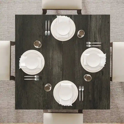 Table de salle à manger carrée de 80 cm (31,5 pouces), table de cuisine en bois, petite table à manger, table de salle à manger de style campagnard