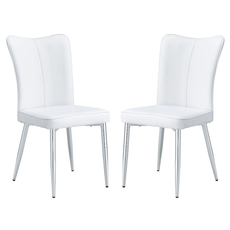 Ensemble de 4 chaises de salle à manger minimalistes modernes en cuir PU
