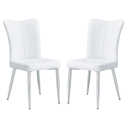 Ensemble de 4 chaises de salle à manger minimalistes modernes en cuir PU