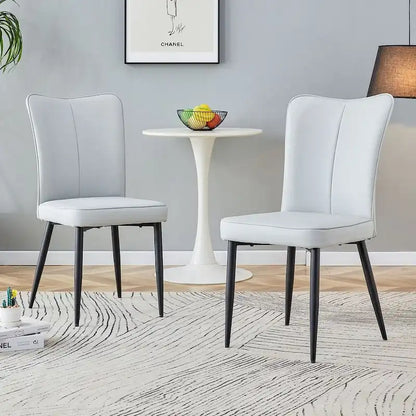 Ensemble de 4 chaises de salle à manger minimalistes modernes en cuir PU