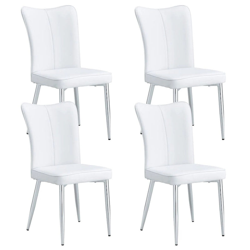 Ensemble de 4 chaises de salle à manger minimalistes modernes en cuir PU