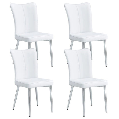 Ensemble de 4 chaises de salle à manger minimalistes modernes en cuir PU