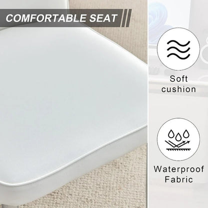 Ensemble de 4 chaises de salle à manger minimalistes modernes en cuir PU