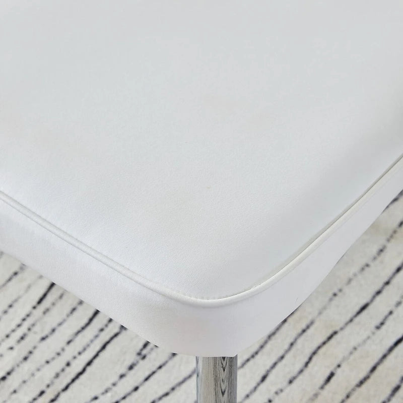 Ensemble de 4 chaises de salle à manger minimalistes modernes en cuir PU