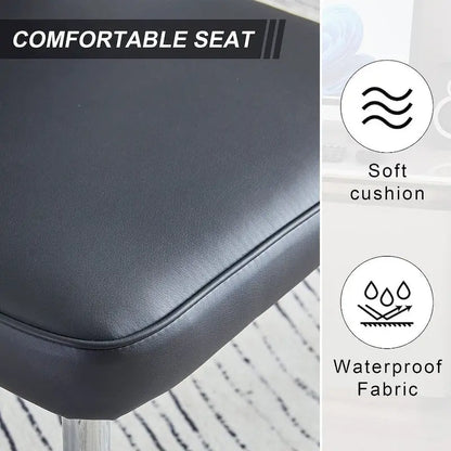 Ensemble de 4 chaises de salle à manger minimalistes modernes en cuir PU